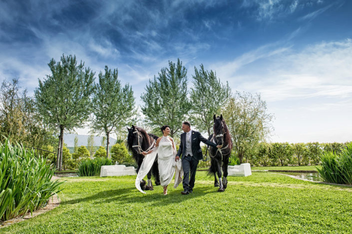 Araba Fenice ristorante sposi a cavallo